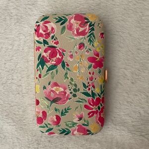 Lovely Floral contained Copper coloured Manicure Set